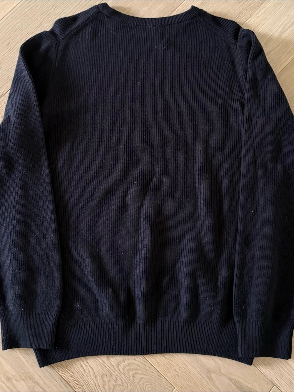 MONCLER Maglione Tricot Girocollo Stripe Logo Cardigan Pullover Sweater Black - Picture 4 of 10